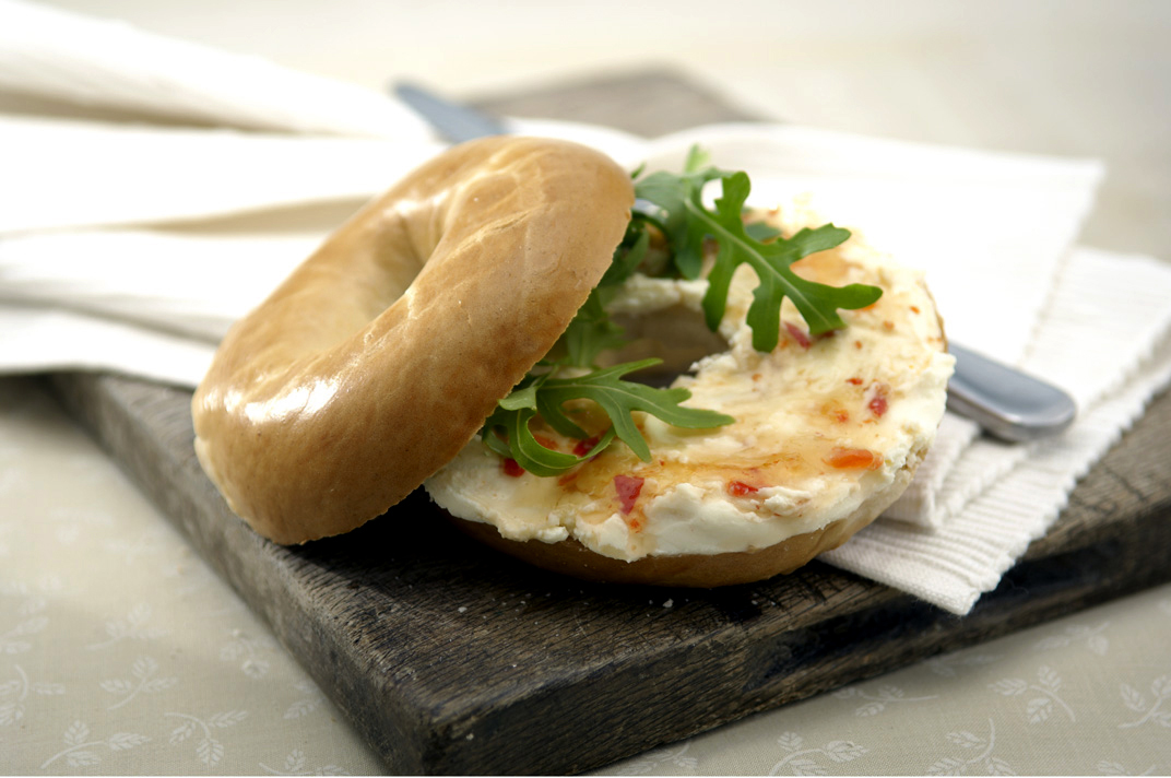 Bagel With Cream Cheese And Jelly